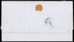 N°4 OBL PC 3547 + cursive "3 Le Veurdre" + T15 "St Pierre le Moutier" (1852) sur lettre pour Moulins. TB
