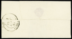 N°1 OBL grille + cursive "56 St Revérien" + dateur B sur lettre, ind 25+. RR et TB