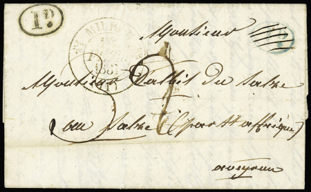 MP "Deb 11 St Affrique" (1831) en bleu, ind 23. TB