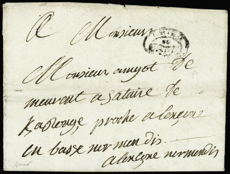 Port payé orné de Lorient (1787 - L n°9), ind 33. rareté.