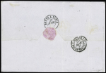 N°38 + 50 + 52 + 53 OBL GC 2084 + T18 "Lorient Morbihan" (27 janv 76) sur lettre pour Paris, AFF tricolore. TB