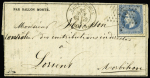 N°29 OBL étoile 15 + CAD "Paris R. Bonaparte" (19 nov 70) sur Gazette des Absents n°9 pour Lorient (arrivée 25 nov) (L'Archimède). Signé JF Brun. TB