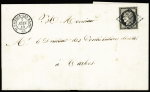 N°3 OBL grille + T15 "St Sauveur les Bains 63" (1849) sur lettre, ind 23. TB