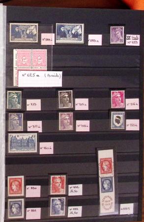 1900-80, Petit stock de France et Monaco en 19 classeurs