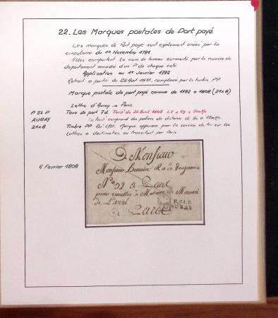 1732-1952 Collection spécialisée sur la poste à AURAY