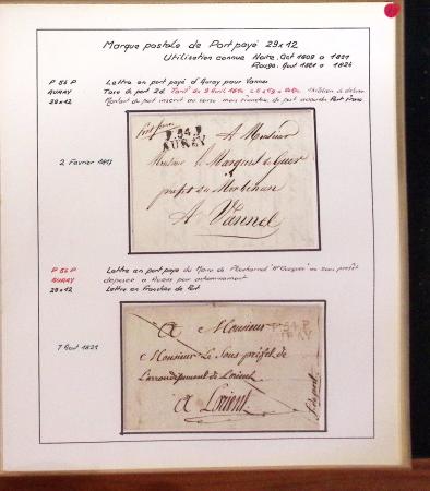 1732-1952 Collection spécialisée sur la poste à AURAY