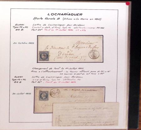 1732-1952 Collection spécialisée sur la poste à AURAY