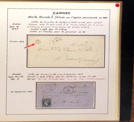 1732-1952 Collection spécialisée sur la poste à AURAY