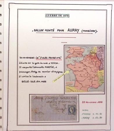 1732-1952 Collection spécialisée sur la poste à AURAY
