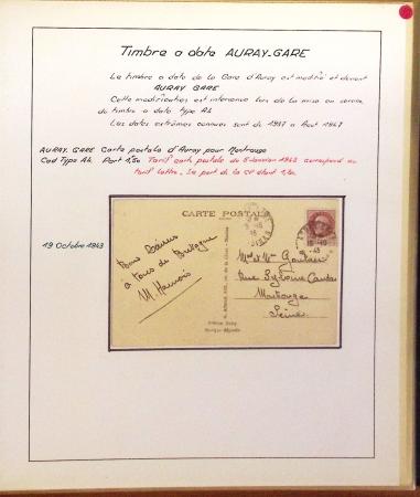 1732-1952 Collection spécialisée sur la poste à AURAY