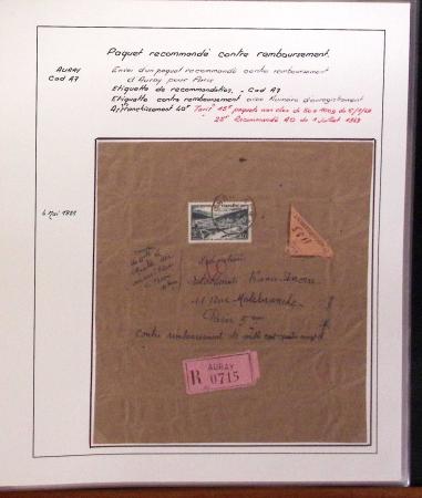 1732-1952 Collection spécialisée sur la poste à AURAY