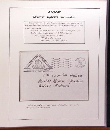 1732-1952 Collection spécialisée sur la poste à AURAY