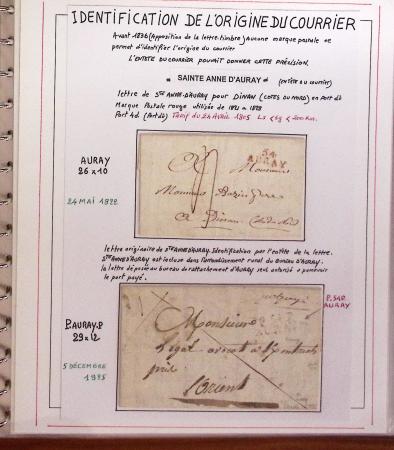 1732-1952 Collection spécialisée sur la poste à AURAY