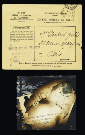 22.2.1938. Accident du Junkers 52 Lufthansa Berlin - Paris à Chatenay. Env. brûlée + env. 827 des rebuts (Nierinck n°380222B). TB