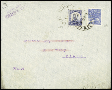 2.5.1939. Accident d'Argana (Maroc) avion Dewoitine 338 "Ville de Dakar". Arrivée Paris RP 7.5.1939 (Nierinck n°390502). TB