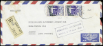 29.8.1960. Accident du Super Constellation 1049. Lettre avec cachet rect noir "Courrier accidenté Dakar le 29 aout 1960" (Nierinck n°600829). TB