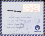 21.11.1966. Lettre de Biarritz pour Buenos Aires avec petite griffe noire "Courrier accidenté". Non signalé. TB