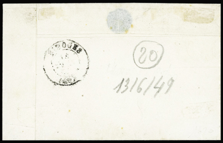 N°3 OBL grille + T15 "Chateauneuf la Forêt" (1849) sur lettre, ind 20