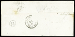 N°4 OBL grille + T13 Pierre-Buffière (1850) sur lettre, ind 22. TB