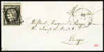 N°3, belles marges, , OBL grille + T15 Rochechouart (1849) sur lettre, ind 16. TB