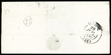 N°3 OBL grille + cursive "81 Coussac Bonneval" + T13 "St Yriex" (21.7.49) sur lettre, ind 25. TB
