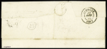 N°3 OBL grille + cursive "81 St Laurent-s-Gorre" + T15 "Rochechouart" (29.4.1850) sur lettre, ind 25. TB