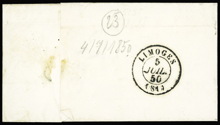 N°4 (pli) OBL grille + cursive "81 St Mathieu" + T15