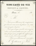 Aixe-sur-Vienne, 1c olive, OBL T16 Aixe sur Vienne (1867) sur carte de représentant de commerce de la société Gotteron à Aixe sur Vienne (Vins, Eaux de vie, fabrique de liqueurs). TB