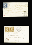 Arnac la Poste : 2 lettres avec PC 134 + T15 Arnac (1855 et 1861) dont l'une avec boite rurale "A" de Maison Saucy. TB