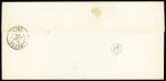 N°1 OBL PC 267 + cursive "81 La Barre" (1852) sur lettre locale. TB