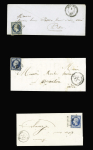 3 lettres avec PC 384 dont 1 AFF n°10 et 2 avec T22 (1854 et 1855). TB