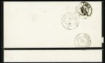 N°12 5c vert, paire verticale OBL PC 1730, T15 Limoges