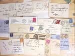 Ensemble d'env. et sachets de l'Union Marcophile contenant des marques postales et lettres classiques de la Haute Vienne + diverses lettres classiques et marques postales dont Seine et Oise. Lot à étudier