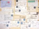 Ensemble d'env. et sachets de l'Union Marcophile contenant des marques postales et lettres classiques de la Haute Vienne + diverses lettres classiques et marques postales dont Seine et Oise. Lot à étudier