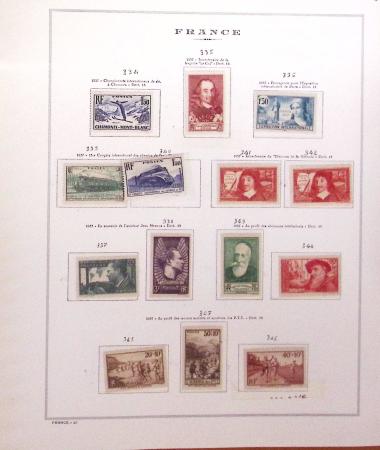1849-1989, lot de 13 albums et classeurs comprenant