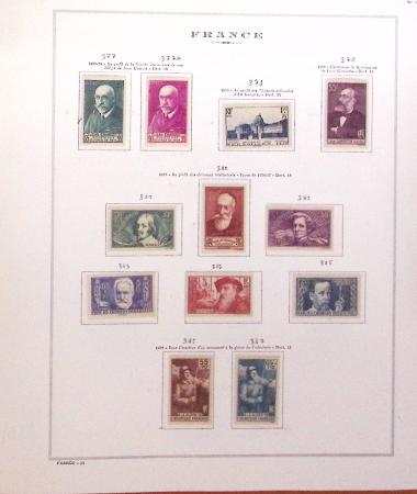 1849-1989, lot de 13 albums et classeurs comprenant