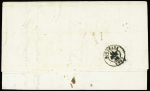 Lettre de la Havane pour Bordeaux avec CAD d'entrée noir "Outre-mer Rochefort" (1840) + taxe manuscrite 13, ind 22. Rr et TB