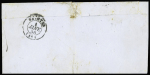 Lettre de Rochefort pour Saintes (1 janv 56) avec T15 "Rochefort-s-Mer Bat a Vap" + taxe 3 manuscrite, ind 28. RR et TB