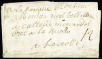 Lettre avec marque manuscrite "De la Rochelle" (1716 - L1A) + taxe manuscrite 12 sols, ind 17. TB
