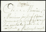 Lettre de la Rochelle pour Fontenay le Comte (1791) avec mention manuscrite "Chargée", ind 18. TB