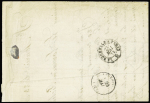N°60 OBL GC 6175 + T24 "Ste Marie de Ré" (1873) sur lettre, ind 19. TB