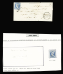 2 lettres : n°29 OBL GC 4443 + T22 "St Même" (1868) + boite rurale A d'Aumagne, ind 17 chacune. TB