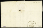 Cursive double "16 St Pierre d'Oléron" + dateur A sur lettre pour Bordeaux, ind 20. TB