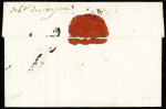 Lettre de Guadeloupe pour Royan réexpédiée à Luçon (1778) avec au verso marque manuscrite "DEBé de saujon", ind 20. TB