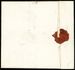 MP "Taillebourg" (1768 - 30x2,5mm - L n°1) frappée 4 fois, ind 24. RR et TB