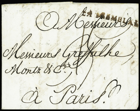 Lettre avec MP "La Tremblade"(52x4mm - 1790 - L n°2), ind 20. TB