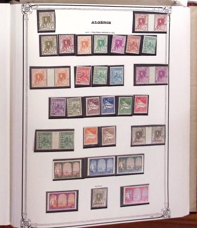 1924-1958, Collection de timbres neufs d'Algérie en