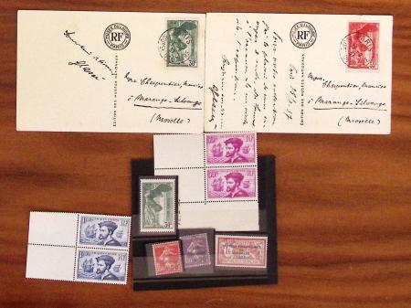 1862-1992, Collection et stock en 10 classeurs, essentiellement