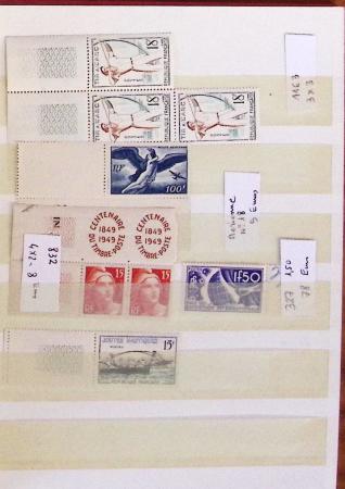 1862-1992, Collection et stock en 10 classeurs, essentiellement