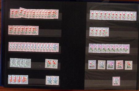 1862-1992, Collection et stock en 10 classeurs, essentiellement